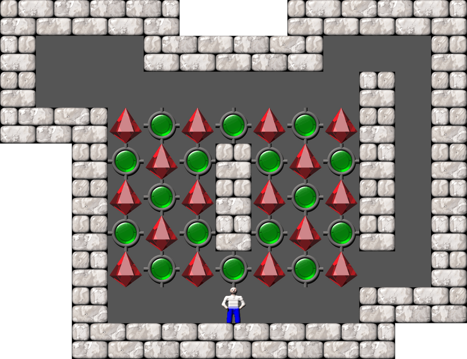 Sokoban Mass Remodel level 1955